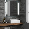 Bathroom Mirror Cabinet with Shaver Socket Illuminated LED Lights Demister Pad