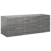 Garden Cushion Box PE Rattan 291x100.5x104 Grey R9Q6