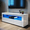Modern TV Unit Cabinet White Stand High Gloss Sideboard 120cm with LED RGB Light