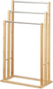 Free Standing Wooden Towel Rail Bathroom Storage Holder Cloth Hanging Stand Rack