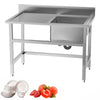 Commercial Freestanding Hand Wash Sink Stainless Steel Kitchen Basin Catering