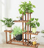Anticorrosion Wooden Plant Flower Stand Pot Bonsai Display Rack Thickened Frame