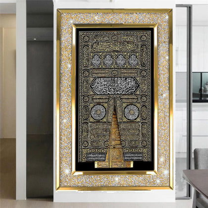 Glitter Kaaba Golden Doors Wall Hanging Art Canvas Prints Poster Room Home Decor