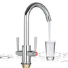 Kitchen Sink Mixer Taps Spray Chrome Brass Faucet Twin Single Lever Swivel Taps