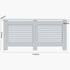 Radiator Cover White Unfinished Modern Traditional Wood Grill Cabinet Shelf MDF