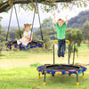 2 in 1 Kids Trampoline with Handle Height Adjustable Children Tree Swings Nest