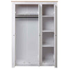 3-Door Wardrobe White 118x50x171.5 Pine Panama P1E5
