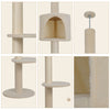 Floor to Ceiling Cat Tree Tower Climbing Activity Center with Condo 220-260cm