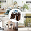 Computer Desk Home Office Workstation with 2 Drawers & Storage Compartments