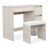 Dressing Table with Drawers, Mirror Stool Set Makeup Desk Vanity Table Bedroom