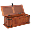 Retro Wooden Treasure Chest Vintage Storage Box Trunk Coffee Table Lockable UK