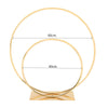 Goldem Flower Stand Hoop 40cm & 60cm With Metal Dual Circle Centrepiece Weddings