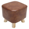 Small Square PU Leather Footstool Pouffe Coffee Table Seat Kids Chair Stool 28CM