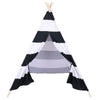 New 165x120x110cm Wigwam Kids Teepee Play Tent Playhouse Child Gift Black Stripe