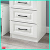White Modern Dressing Table Mirror Vanity Makeup Desk Stool Set with LED Lights