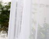 High Quality Voile Curtain 1/2 Panels Slot Top Solid Sheer White
