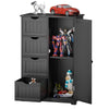 Bathroom Floor Cabinet Storage Cupboard Organizer W/Adjustable Shelf & 4 Drawers