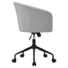 Soft Velvet Padded Office Chair Ergonomic Swivel Computer Desk Seat with Armrest