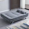 Convertible Sofa Bed Upholstered 3 Seater Sofabed Settee Couch with Chrome Legs