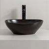 Bathroom Cloakroom Wash Basin Bowl Ceramic Countertop Oval Black 410mm x 340mm