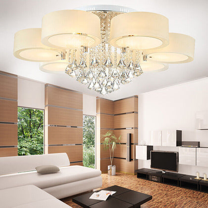 LED Crystal Ceiling Light Chandelier Lamp Kitchen Bed Modern Living Room Lights