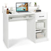 Wooden Computer Desk W/ Keyboard Tray Writing Workstation Vanity Dressing Table