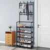 Iron Clothes Rail Coat &Shoe Rack Hook Storage Shelf Dress Hanging Display Stand