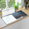 Handmade Kitchen Sink Plumbing Utility Waste Basin Stainless Steel