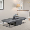 Sofa Bed 4 in 1 Convertible Chair Folding Ottoman Lounger Sleeper Metal Frame UK