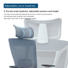 Ergonomic Office Chairs High Mesh Back Desk Chair w/Adjustable Armrest Headrest