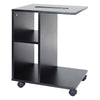 Mobile Sofa Side Table Wooden Laptop Desk Small Coffee Table Storage Shelves