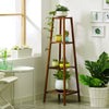 Wood Flower Pot Plant Stand Corner Shelf 2/3/4 Tier Display Rack Indoor Outdoor