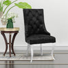 Velvet Accent Chair Tufted Lounge Tufted Wingback Dining Chair for Living Room