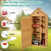 Outdoor Storage Shed Wooden Tool Utility Cabinet Waterproof Hutch Organizer