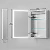 LED Illuminated Bathroom Mirror Cabinet with Shelf Storage 500x700 Wall Mounted
