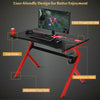 Ergonomic Gaming Desk R-Shaped Racing Computer Table Workstation Home Office