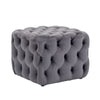 Large Chesterfield Deep Button Velvet Footstool Coffee Table Display Pouffe Seat