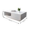 Modern High Gloss Coffee Tea Table Modern Storage Side Table W/LED Light