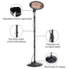 2KW Electric Quartz Outdoor Free Standing Garden Patio Heater Quartz Warmer NEW