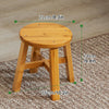 Small Wood Stool Rustic Bamboo Bench Round Footstool Bedroom Kitchen Chair