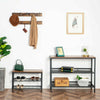 Shoe Rack with Coat Rack Hanger Hall Tree Shoe Bench Set Coat Stand