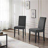 Dining Chairs 4pcs Kitchen Chair Fabric Upholstered Chair for Dining Room Gray