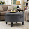 Round Chesterfield Deep Buttoned Pouffe Storage Ottoman Coffee Table Footstool