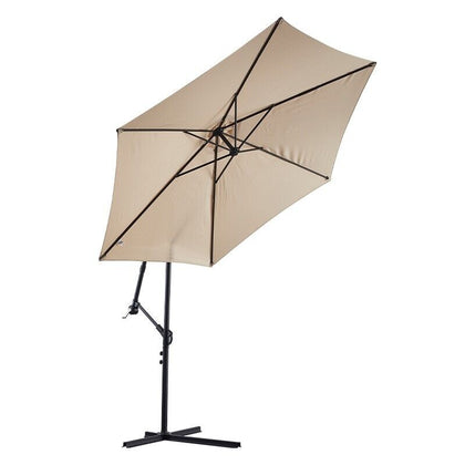 3M Garden Sun Parasol Umbrella Outdoor Adjustable Cream Round Top