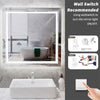 800x800mm Illuminated Bathroom Mirror Dimmable LED Light Vanity Makeup Anti Fog