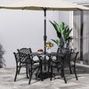 Cast Aluminium Outdoor Dining Coffee Table & Chairs Garden Furniture Bistro Set