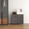 Fabric Cabinets Storage Unit Chest of 3/4/5 Drawers Bedside Table Organiser Grey