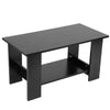 Coffee Table 2 Tier Side End Desk Home Living Room Standing w/ Lower Shelf