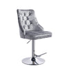 Crushed Velvet Bar Chair Swivel Kitchen Stool Barstool Armchair with Chrome Base