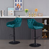 2/4X Luxury Bar Stools Velvet Padded＆Armrest Swivel Bar Chairs Breakfast Kitchen